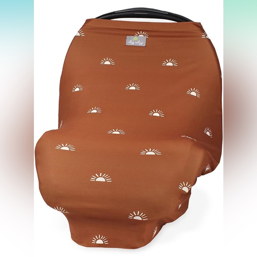 Itzy Ritzy Mom Boss 4 in 1 Multi-Use Cover - Terracotta Sunrise